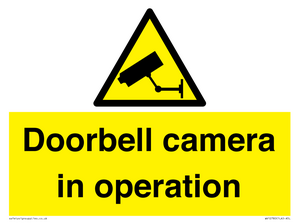 Doorbell camera in operation